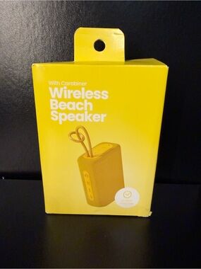 NIB GEMS Wireless Beach Speaker - Yellow Portable Bluetooth Speaker